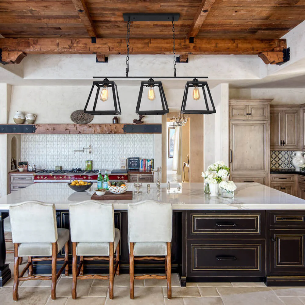 Rustic Farmhouse Kitchen Island Lighting