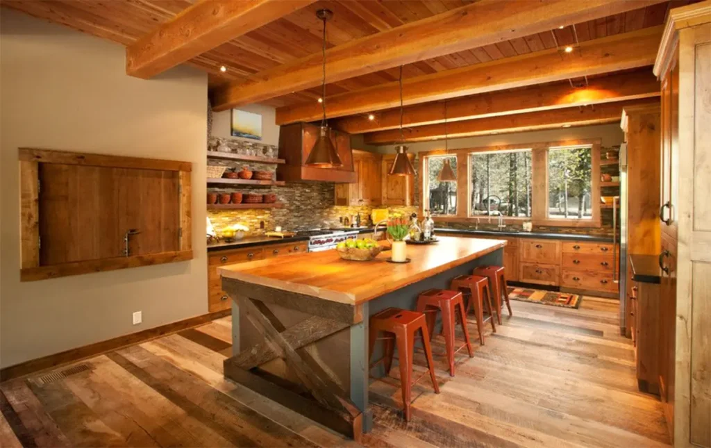 Rustic Kitchen Islands with Seating
