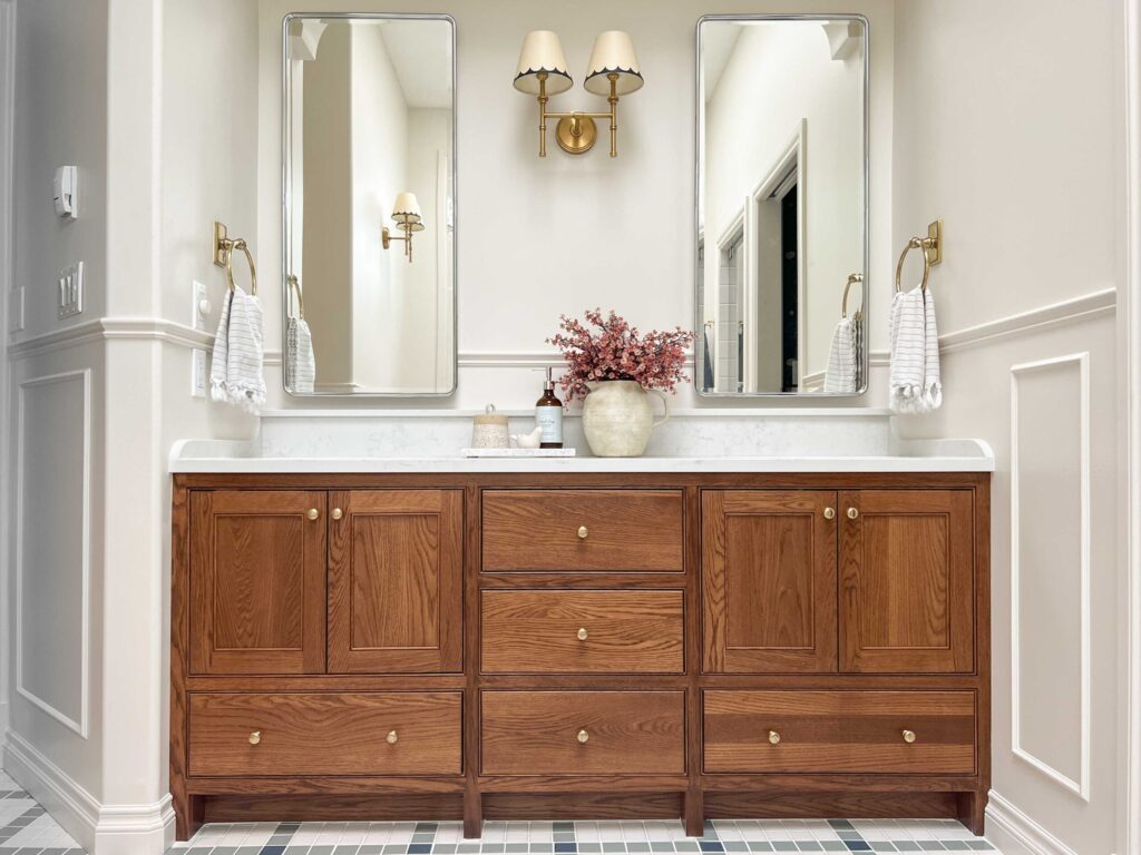 Bathroom Mirror with Side Cabinets