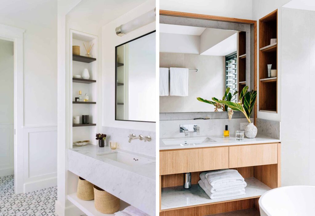 Bathroom Mirror with Side Cabinets