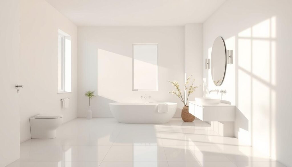 white walls bright bathroom space white walls bright bathroom space